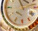 Swiss Grade Replica Iced Out Diamond Rolex Datejust II 41mm Gold Rainbow Bezel (5)_th.jpg